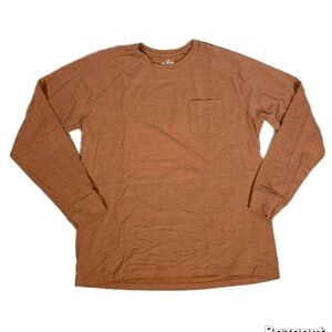 01.Algo Performance Men's Rust Long Sleeve Shirt moisture wicking size XL